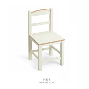 Sedia in legno BIANCO stile SHABBY CHIC 29 x 28 x h 55 cm idea decorazione Party Planner Allestimento 2pz art 44333