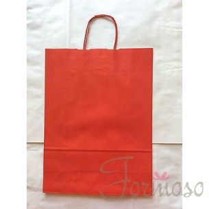 N.250 pezzi Busta in carta kraft stampa rossa mis 32x13x42 cm - n 1 CARTONE