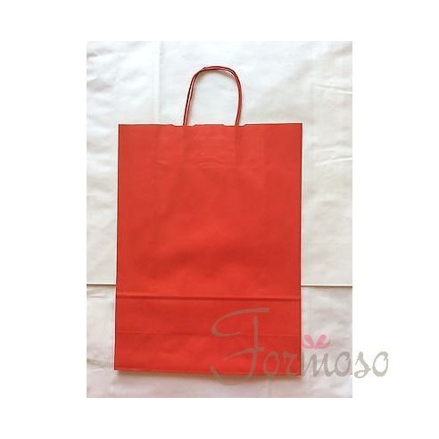 N.125 pezzi Busta in carta kraft stampa rossa mis 54x14x45 cm - n 1 CARTONE