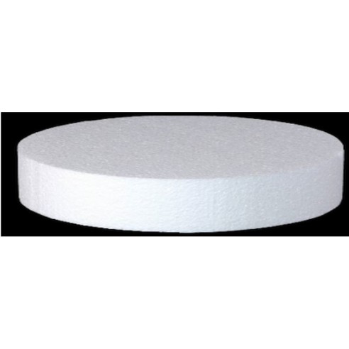 Polistirolo tondo per Base Torta Pasticceria misura D. 15 x h 7,5 cm Confezione 8 pz art 5412