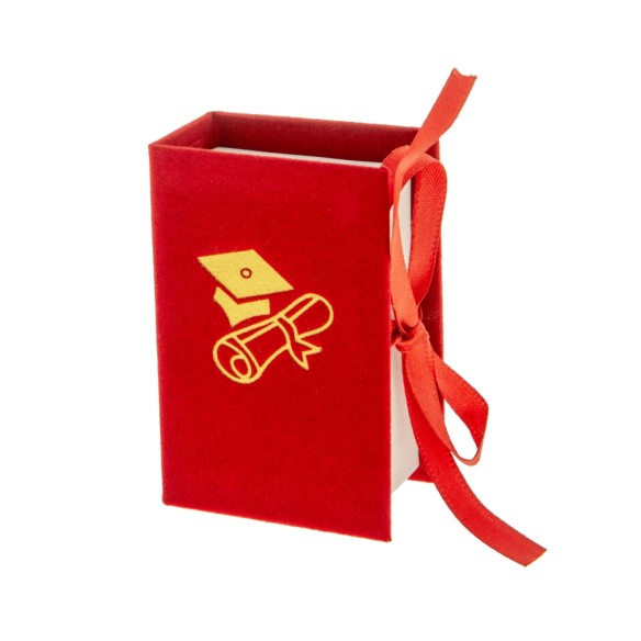 Kit Bomboniere Laurea rosso 12pc 7x5x5cm